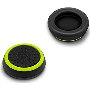 mumbi 2 stuks siliconen beschermdoppen, compatibel met PS5, PS4, beschermdoppen, antislip, Joystick Thumb Grip zwart-geel