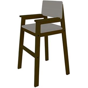 Kinderstoel hoge stoel massief hout beuken kleur PALISANDER/grijs trapstoel beuken voor eettafel, kinderstoel voor kinderen, stabiel & onderhoudsvriendelijk, vele kleuren mogelijk