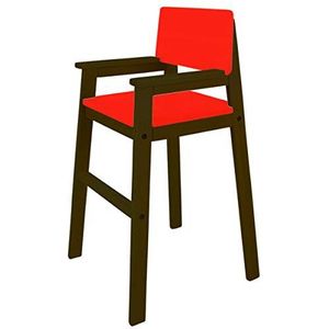 Kinderstoel hoge stoel massief hout beuken kleur palisander/rood trapstoel beuken voor eettafel, kinderstoel voor kinderen, stabiel en onderhoudsvriendelijk, vele kleuren mogelijk