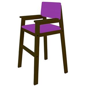 Kinderstoel hoge stoel massief hout beuken kleur PALISANDER/paars trapstoel beuken voor eettafel, kinderstoel voor kinderen, stabiel & onderhoudsvriendelijk vele kleuren mogelijk