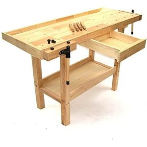 1490 HOBEELBAK 06064 WERKbank hout 1490 HOUT KABEL 06064 Werktafel tafel Houten tafel Massief houten tafel AWZ