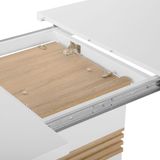 Beliani-SANTANA -Uitschuifbare eettafel-Wit-90 x 160|200 cm-MDF