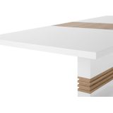 Beliani-SANTANA -Uitschuifbare eettafel-Wit-90 x 160|200 cm-MDF