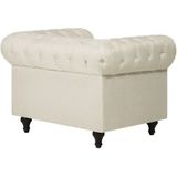 CHESTERFIELD - Chesterfield fauteuil - Beige - Polyester