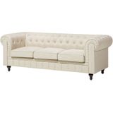 CHESTERFIELD - Chesterfield bank - Beige - Polyester