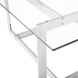 CRYSTAL - Salontafel - Zilver - Glas