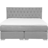 DUCHESS - Boxspring - Grijs - 160 x 200 cm - Polyester