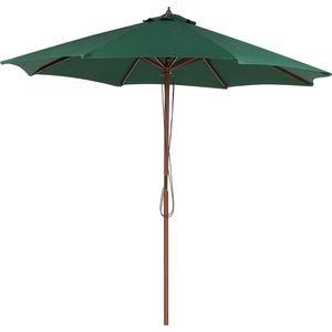 Parasol groen polyester/berkenhout ⌀ 270 cm terras balkon tuin