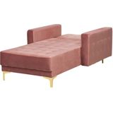 ABERDEEN - Chaise longue - Roze - Symmetrisch - Fluweel