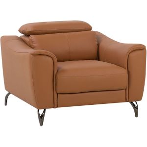 NARWIK - Fauteuil - Bruin - Leer