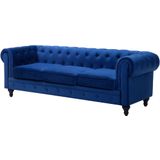 CHESTERFIELD - Woonkamerset - Blauw - Fluweel