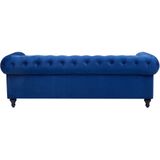 CHESTERFIELD - Woonkamerset - Blauw - Fluweel