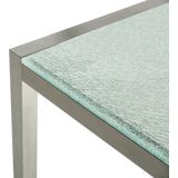 Tuintafel RVS matglazen driedelig tafelblad 180 x 90 cm