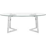 FRESNO - Salontafel - Zilver - Glas