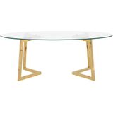 FRESNO - Salontafel - Goud - Glas