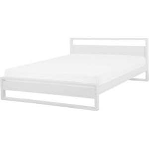 GIULIA - Tweepersoonsbed - Wit - 160 x 200 cm - Dennenhout