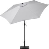 Parasol lichtgrijs polyester aluminium ⌀ 270 cm terras balkon tuin