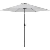 Parasol lichtgrijs polyester aluminium ⌀ 270 cm terras balkon tuin