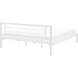 CUSSET - Tweepersoonsbed - Wit - 180 x 200 cm - Metaal