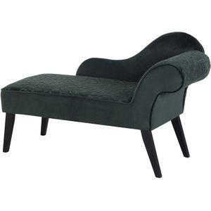 BIARRITZ - Chaise longue - Groen - Rechterzijde - Fluweel