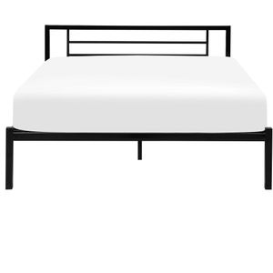 CUSSET - Tweepersoonsbed - Zwart - 160 x 200 cm - Metaal