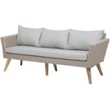 Beliani VITTORIA - Loungeset voor 5 - Beige - PE rotan