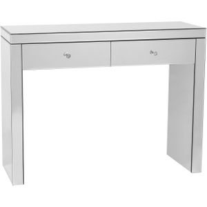 Beliani MARLE - Kaptafel - Zilver - Glas