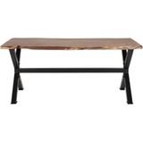 VALBO - Eettafel - Lichte houtkleur - 95 x 200 cm - Acaciahout