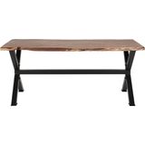 VALBO - Eettafel - Lichte houtkleur - 95 x 200 cm - Acaciahout