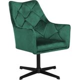 VAKSALA - Fauteuil - Groen - Fluweel