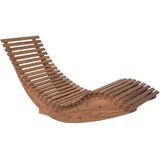 BRESCIA - Strandstoel set van 2 - Lichte houtkleur/Rood - Acaciahout