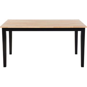GEORGIA - Eettafel - Zwart - 90 x 150 cm - Rubberhout