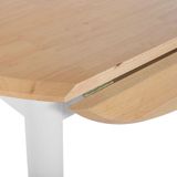 OMAHA - Ronde eettafel - Lichte houtkleur - 61/92 cm - Rubberhout