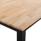 HOUSTON - Eettafel - Zwart - 75 x 120 cm - Rubberhout