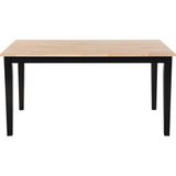 HOUSTON - Eettafel - Zwart - 75 x 120 cm - Rubberhout