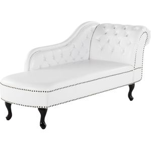 Beliani NIMES Chaise longue Kunstleer 73 x 170 cm - Elegante Recamiere voor optimaal zitcomfort