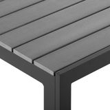 Tuintafel grijs/kunsthout aluminium 150 x 90 cm