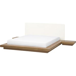 ZEN - Futon tweepersoonsbed - Lichtbruin - 160 x 200 cm - MDF