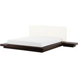 ZEN - Futon tweepersoonsbed - Donkere houtkleur - 160 x 200 cm - MDF