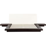 ZEN - Futon tweepersoonsbed - Donkere houtkleur - 160 x 200 cm - MDF