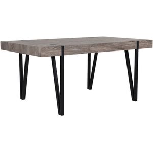 ADENA - Eettafel - Donkere houtkleur - 90 x 180 cm - MDF