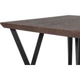 BRAVO - Eettafel - Donkere houtkleur - 70 x 70 cm - MDF