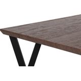 BRAVO - Eettafel - Donkere houtkleur - 80 x 140 cm - MDF