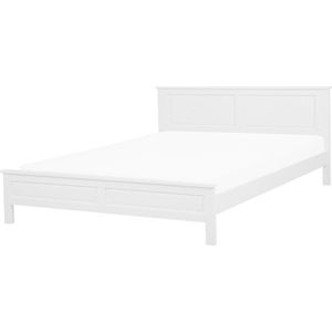 OLIVET - Tweepersoonsbed - Wit - 180 x 200 cm - Dennenhout