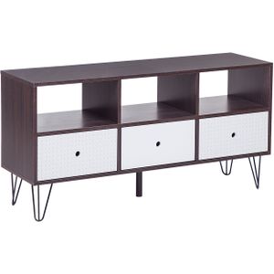 FOSTON - TV-meubel - Donkere houtkleur - MDF