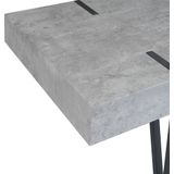 Koffietafel beton effect metaal poten 100 x 60 cm modern rechthoekig industrieel stijl