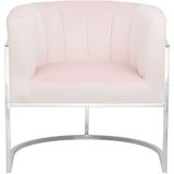 LARVIK - Fauteuil - Roze - Fluweel