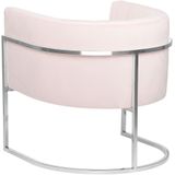 LARVIK - Fauteuil - Roze - Fluweel