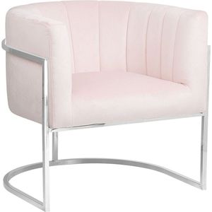 LARVIK - Fauteuil - Roze - Fluweel