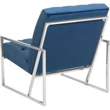 HARSTAD - Fauteuil - Donkerblauw - Fluweel